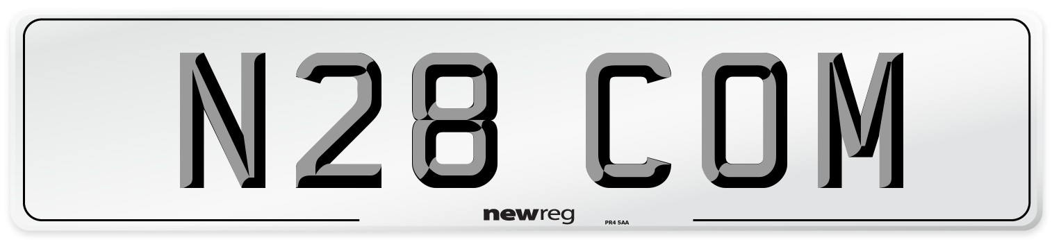 N28 COM Number Plate from New Reg